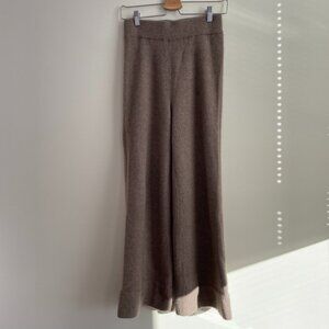 Gobi 100% Organic Cashmere Wide-Leg Knit Trousers Pants Set Available | Size S